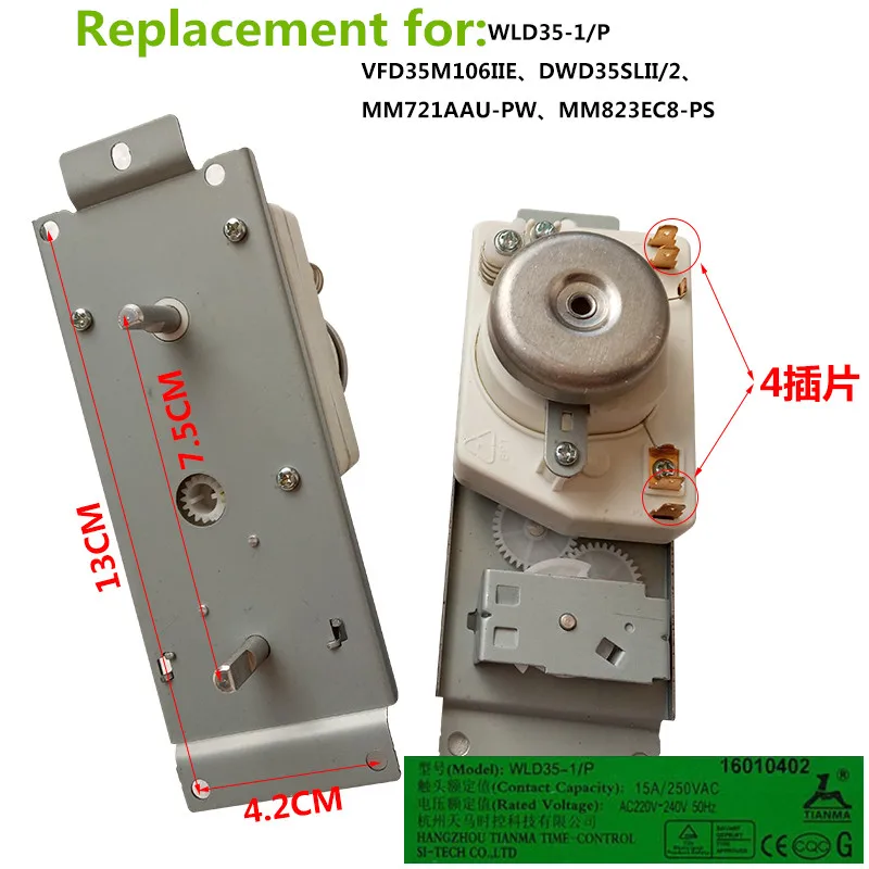 1 piece NEW WLD35-1/P Microwave Oven Timer for VFD34M106IIE DWD 35SLII/2 Midea Microwave Oven Parts