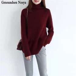 2020Autumn And Winter new sweater women turtleneck Cashmere sweater Loose knitted sweater pullover women Fashion casual sweaters