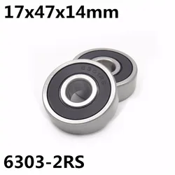 1Pcs 6303-2RS ball bearing 17x47x14 mm deep groove ball bearing High quality 6303RS 6303