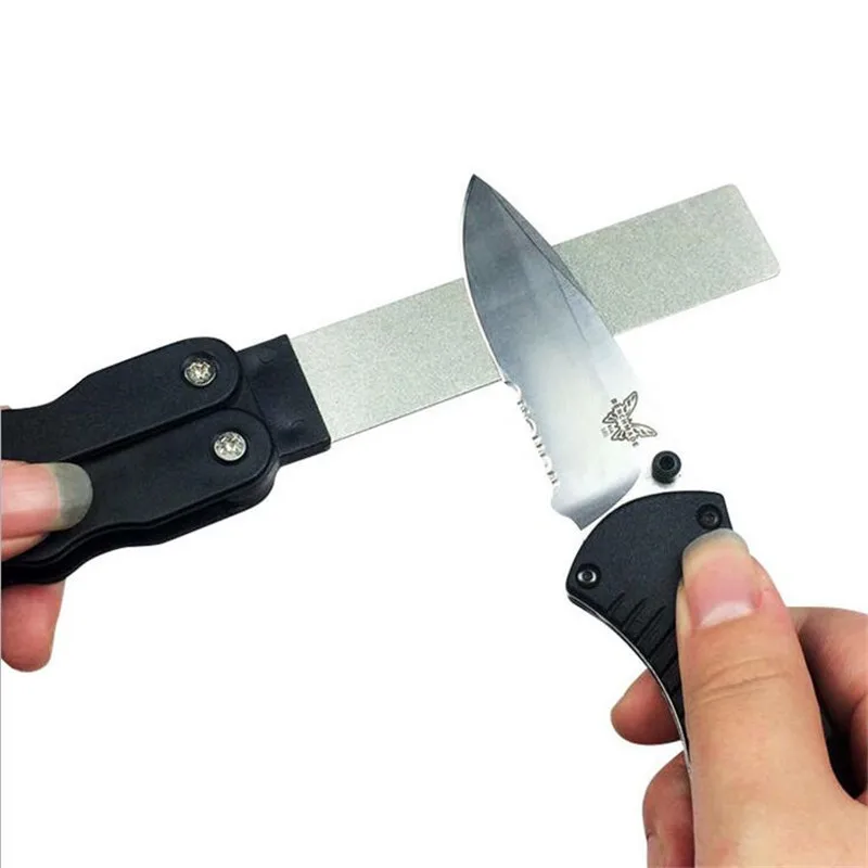 TCJJ Double Side Knife Sharpener 400# 600# Stone Diamond Whetstones Garden Knife Sharpening Tools Outdoor Survival Sharpener