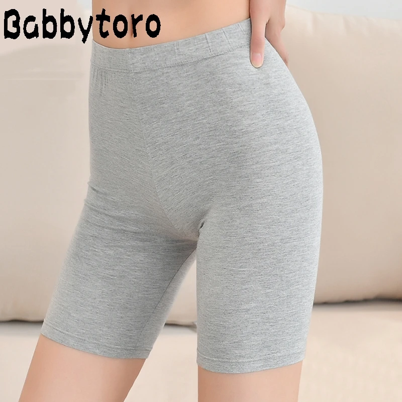 Babbytoro-Leggings Curtos de Algodão Modal Feminino, Calças de Seguro Feminino, Novo, Sólido, 6XL, 5XL, 4XL, 3XL, 2XL, L