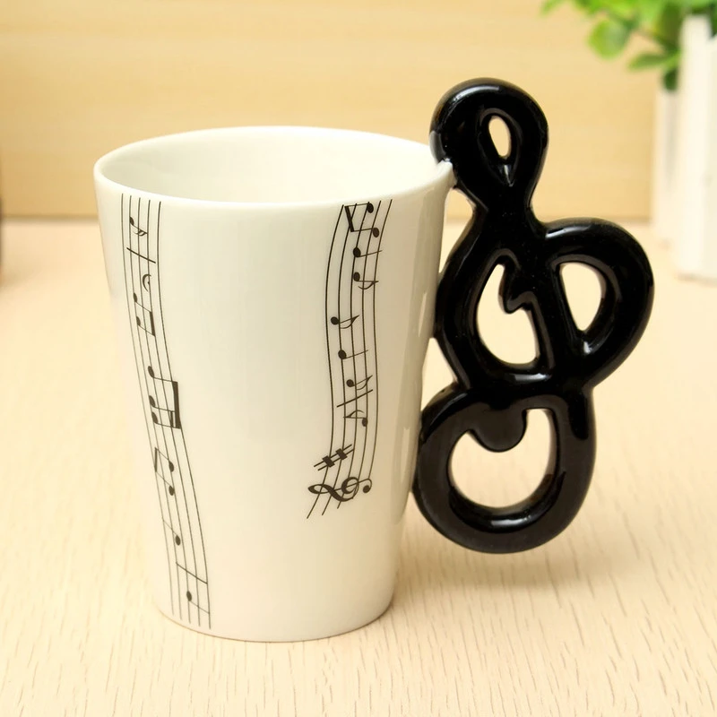 Arshen Stave Music Notes Mug Ceramic Tea Coffee Milk Cups Musical Items Drinkware Porcelain Mugs Water Bottle For Office Home
