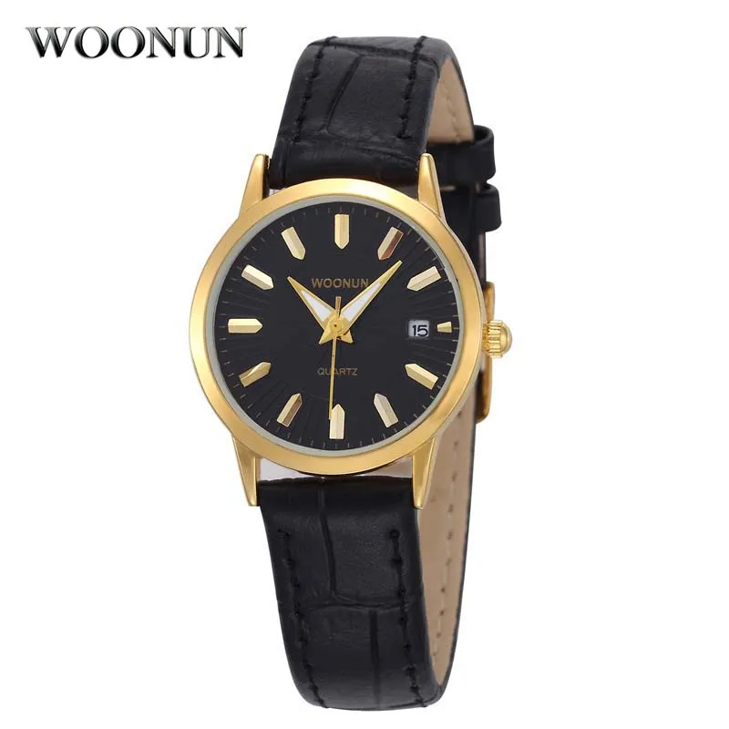 WOONUN Woman Watches 2020 Brand Luxury God Quartz Watches Fashion Ladies Watches Genuine Leather Relogio Feminino hodinky