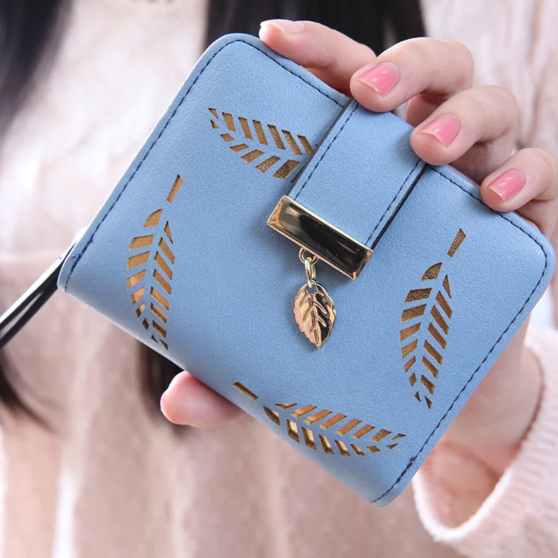 Women\'s PU Leather Wallet Purse Female Small Walet Portomonee Lady Short Money Bag