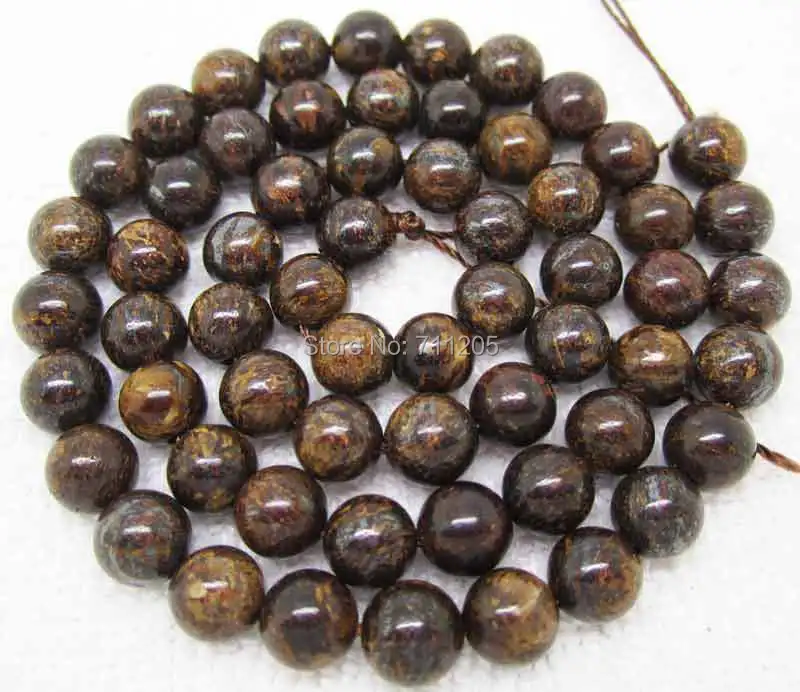 

6mm Natural Bronzite Stone Round Loose Beads 15",Min. Order is $10,we provide mixed wholesale for all items !