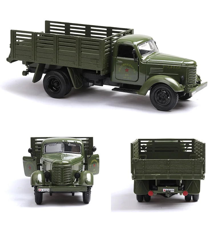 Sale 1:36 Military transport truck alloy model,simulation metal die-casting sound and light pull back model,free shipping