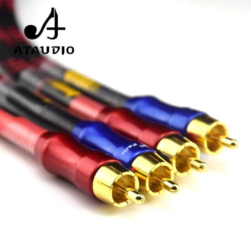 ATAUDIO HIFI Stereo Pair RCA Cable High-performance  Premium Hi-Fi Audio 2rca to 2rca Interconnect Cable