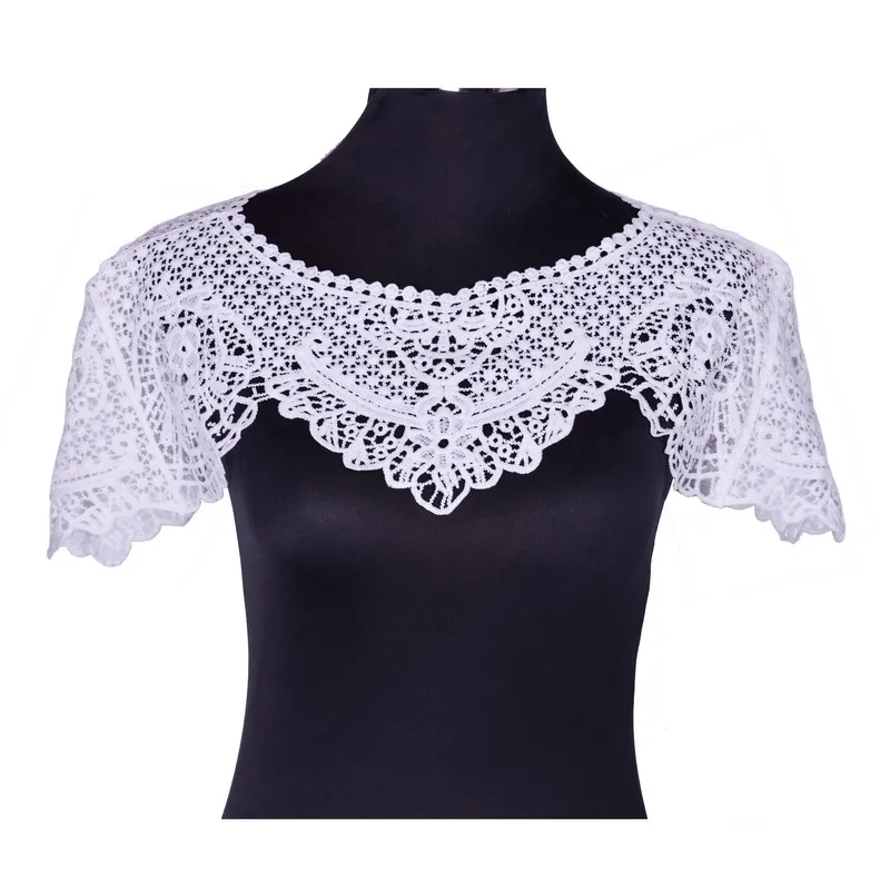 Black Lace Fabric Embroidery Applique Neckline Lace Collar Double Side DIY Clothing Accessory Craft Sewing Supplies BW075