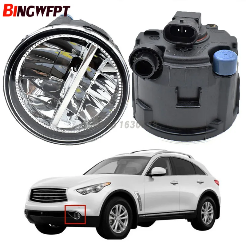 2PCS Car styling LED fog lights (Left + right) Halogen fog lamps For Infiniti FX35 FX37 FX50 2006-2015