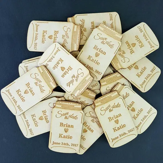 New Arrival Customize Jar Wedding Favor tags . 2 x3 inch Wood Tags . Rustic Wedding Favors .Fall Wedding Favors