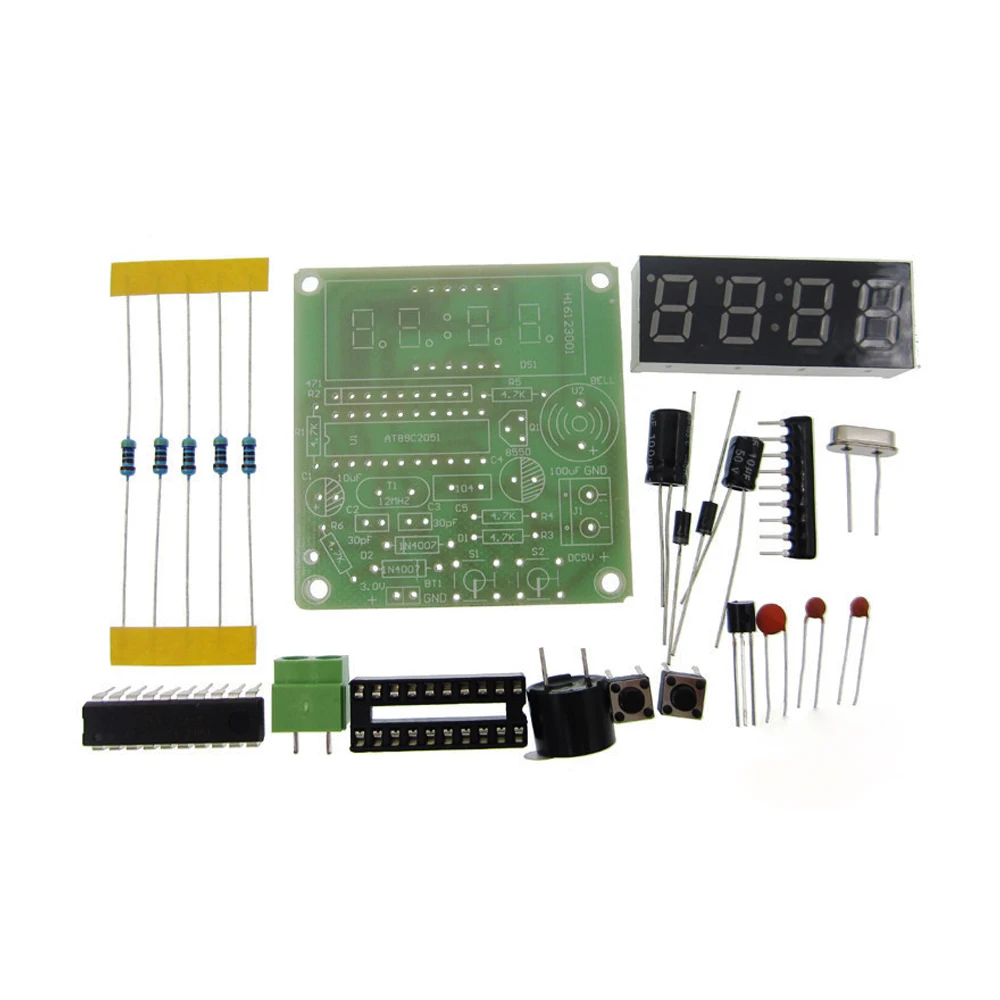 1set High Quality C51 4 Bits Electronic Clock Electronic Production Suite DIY Kits