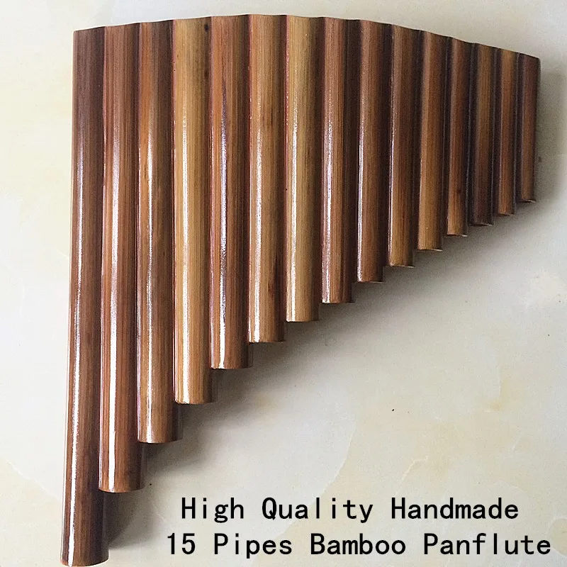 Panfluit 15-buis G Tone Verstelbare Natuurlijke Bamboe Fluit Pan Wind Panfluiten Handgemaakte Panfluit Traditionele blaasinstrumenten (Color : Left Hand Panfluit 15-buis G Tone Verstelbare Natuurlijke Bamboe Fluit Pan Wind Panfluiten Handgemaakte Panfluit Traditionele blaasinstrumenten (Color : Left Hand