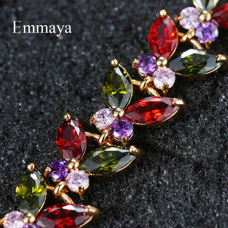 Emmaya Multicolor Bangles Classical Charm Shinny AAA CZ Bracelet New Design Jewelry for Female Party Gift