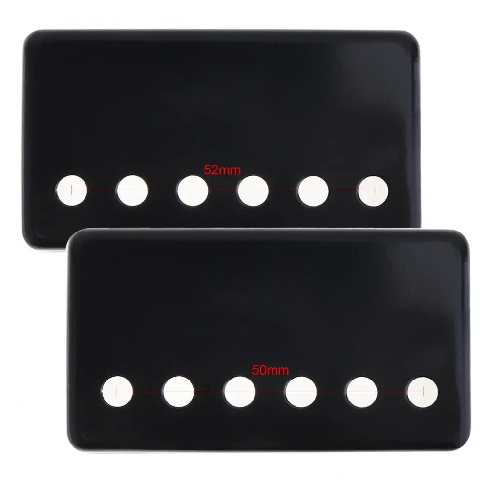 2pcs/set Metal Guitar Humbucker Pickup Cover 50 / 52mm for LP Guitar Black / Gold