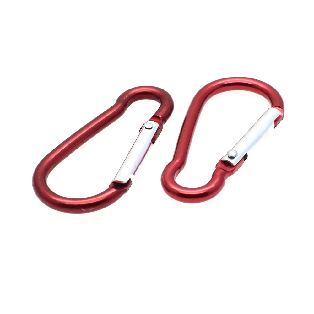 10pcs/pack Aluminum Carabiner Snap Hook Keychain For Paracord Outdoor Activities Hiking Camping 10 Colors