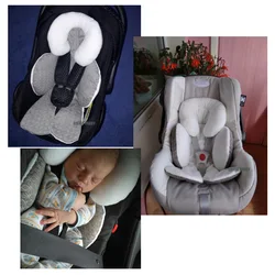 Alfombrillas de cojín impermeables para cochecito de bebé, accesorios para asiento de coche, cinturón de soporte para la cabeza, cubierta protectora para el hombro, almohadilla de protección para el cuello