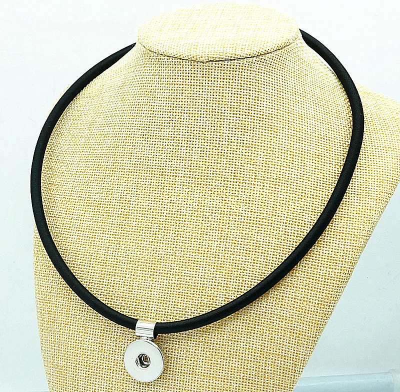 New DJ0096 Beauty colorful rope Snap necklace collars 45cm Magnet buckle fit DIY 18MM snap buttons jewlery