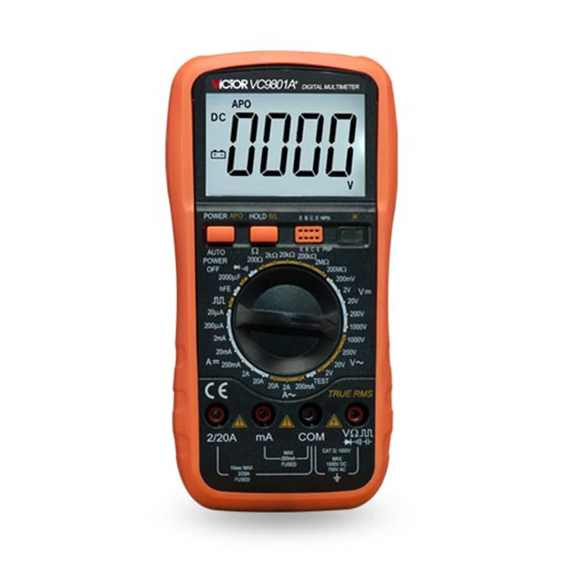 

Original VICTOR Auto Range LCD Digital Multimeter DMM AC DC Ammeter Voltmeter Ohmmeter Voltage Resistance Capacitance Meter