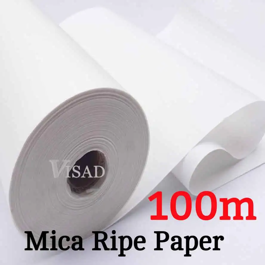 100m Mica Ripe Rice Paper Roll Chinese non-absorbent Painting Calligraphy paper Artist Painting supplies