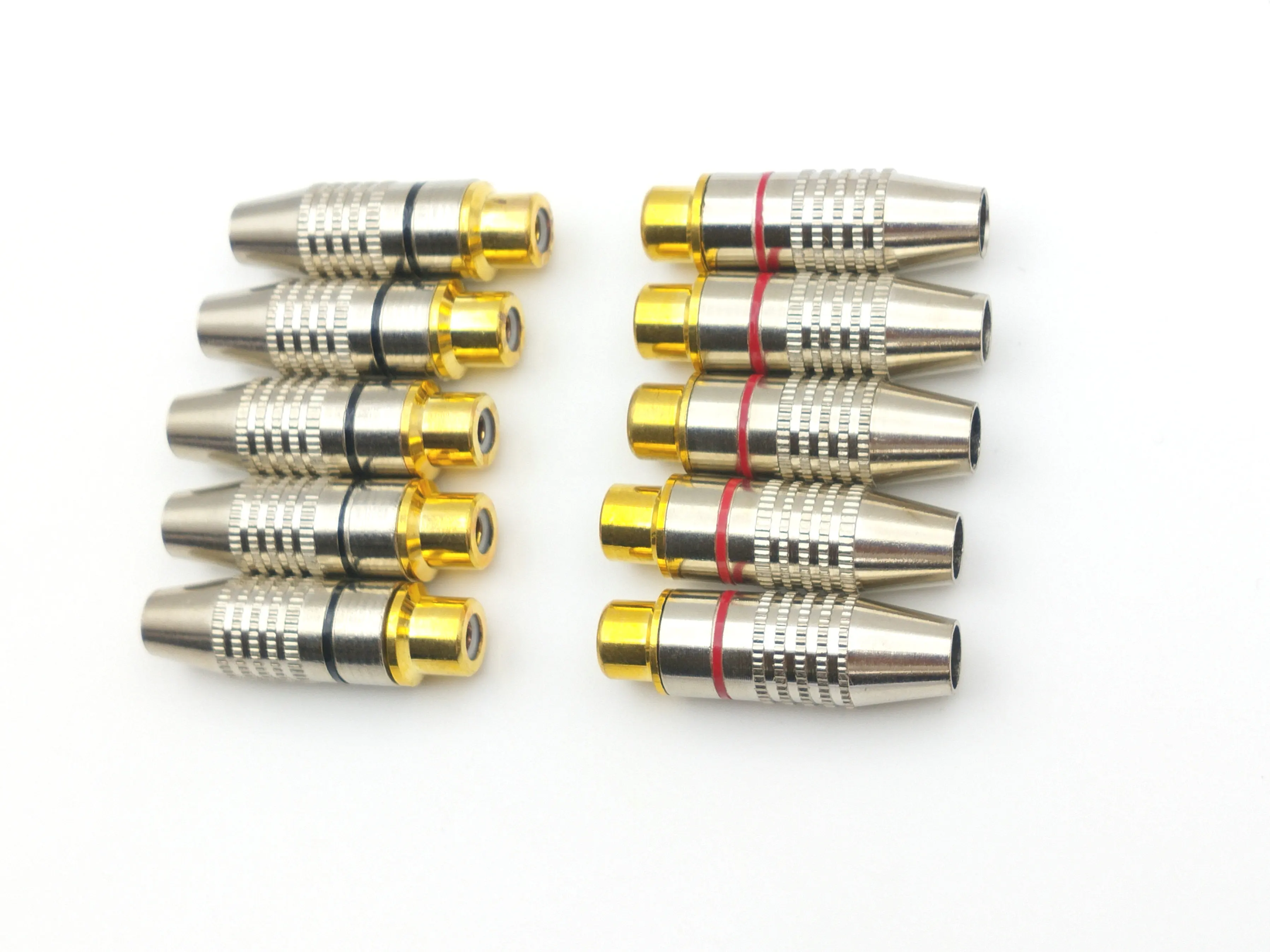 50pcs RCA Phono In Line Sockets - Female Connector