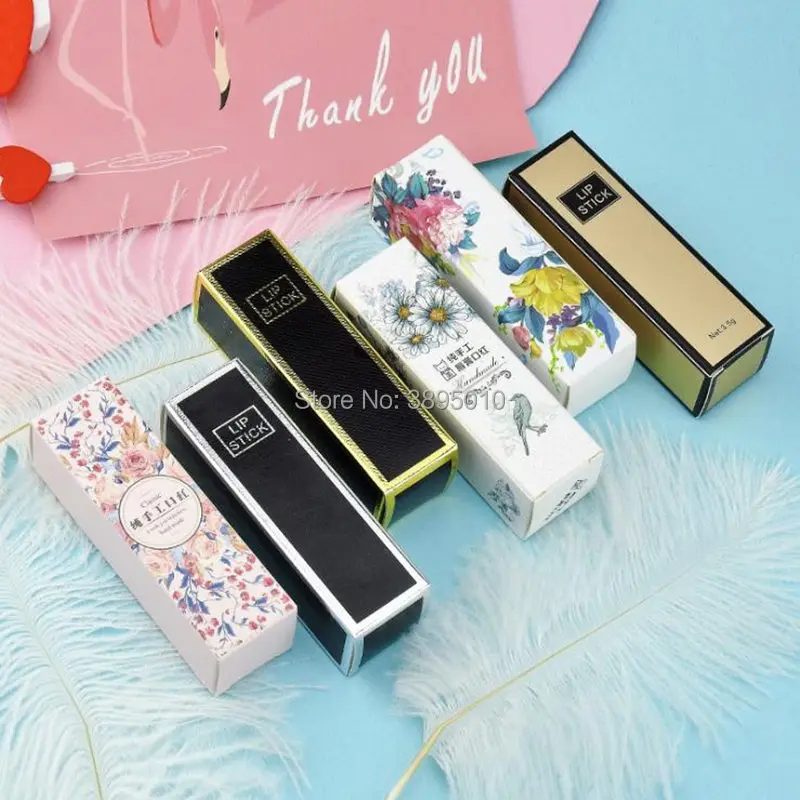 2.6*2.6*8.5cm Colourful Mini Gift box Lipstick Packing Paper Box Lip Tube Sample Gift Boxes F386