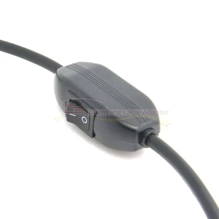 Cable de extensión IEC 320 de 30cm, C14 a C13 macho a hembra, con interruptor