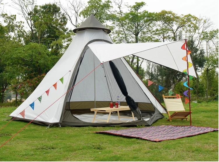 double layer outdoor camping family tent