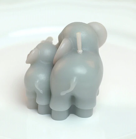 Luckly Elephant candle mould elephant family silicone mold soap,sugar craft tools,chocolate moulds,bakeware animal mold