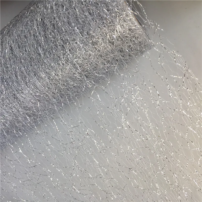 9.2m/roll Organza Tulle Roll Spool Fabric Ribbon DIY Tutu Skirt Gift Craft Party Chair Sash Wedding Party Decoration Gold Silver