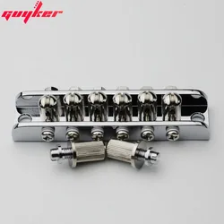 Chrome 6 String Guitar Bridge Roller Bridge For Guitar Mosrite Style Bridge MTB606