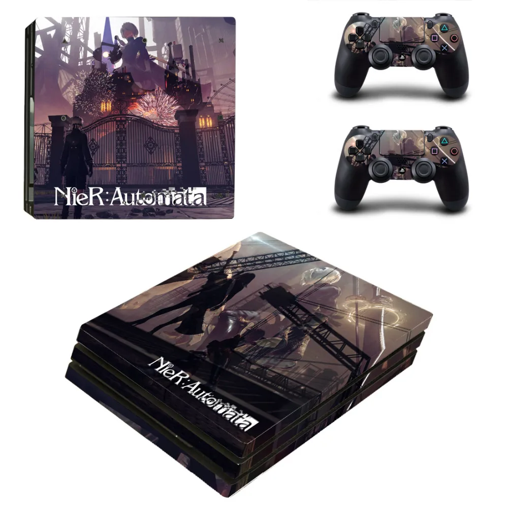 Nier automata ps4 pro adesivo de pele para sony playstation 4 pro console e controladores para dualshock 4 ps4 pro adesivos decalque