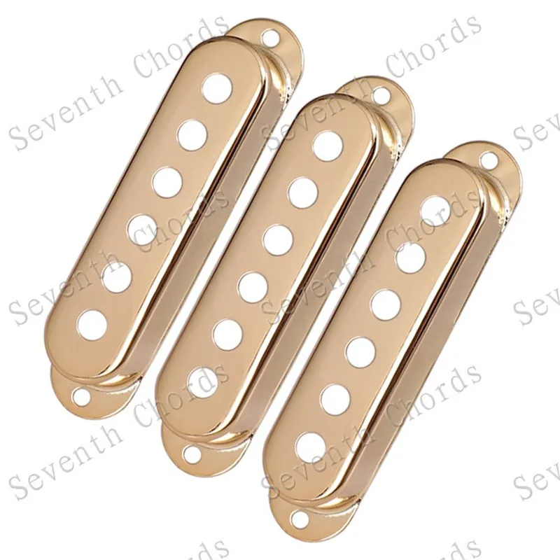 3 Stück Messing-Humbucker-Tonabnehmer mit einzelner Schiene, Tonabnehmerabdeckungen für E-Gitarren-Zubehör, drei Farben zur Auswahl. – Detail 3
