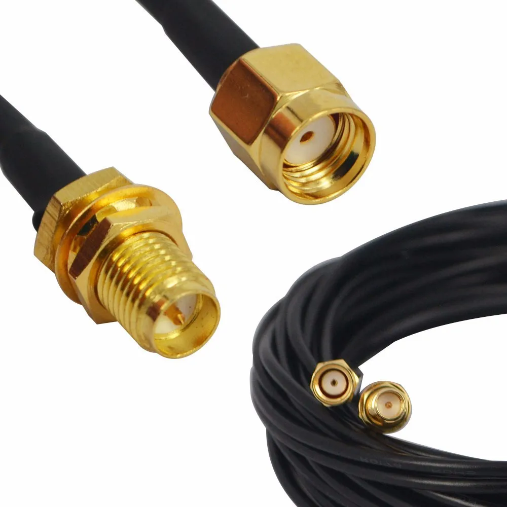 3/6/ 9M RP-SMA RP SMA WIFI Antenna Extension Cable Wire for Wireless Wi-Fi Router Adapter