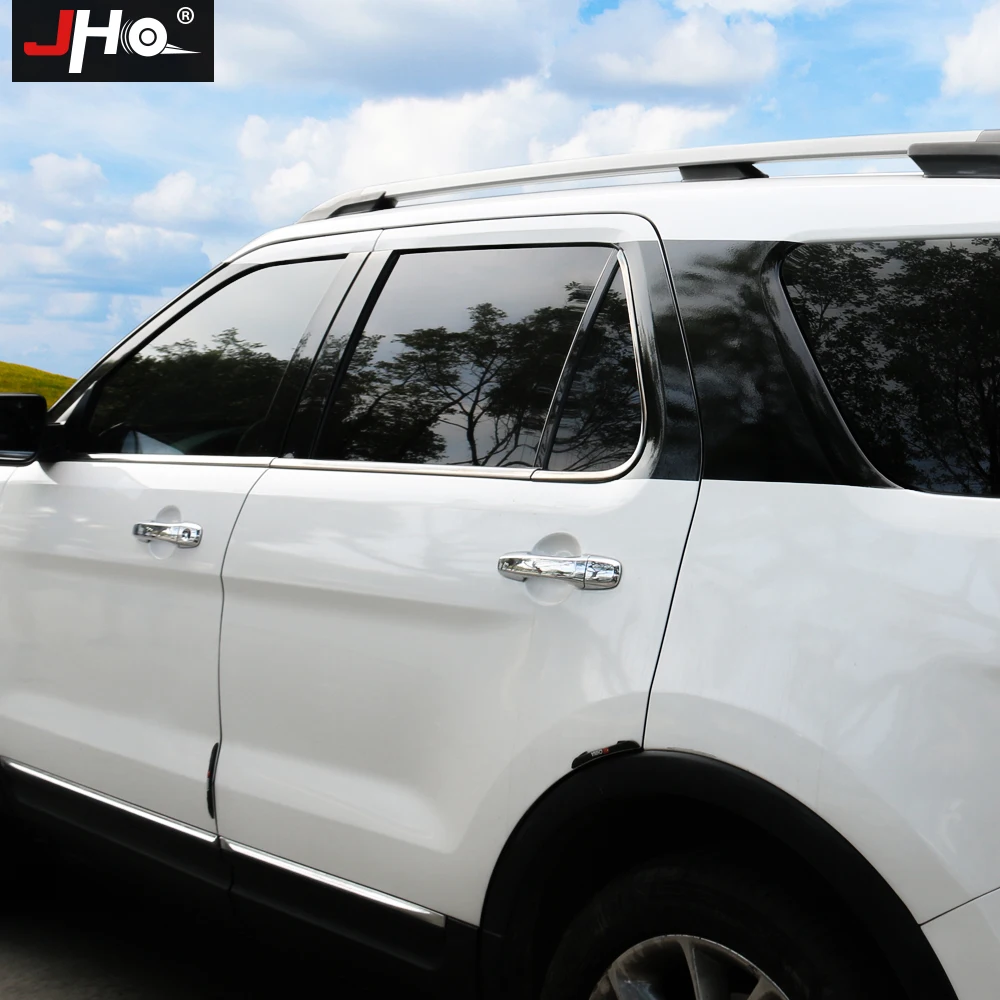 JHO Window Hidden C Pillar Stickers For Ford Explorer 2011-2019 2018 2013 2014 2015 2016 2017 Car Body Floating Suspended Roof