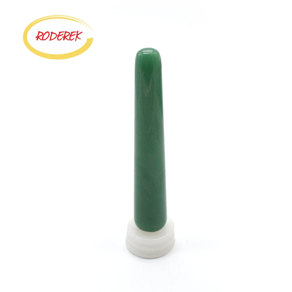 Massageador de jade natural, varinha de jade em tamanho pequeno para massagem muscular vaginal, pedra fria, saúde do corpo