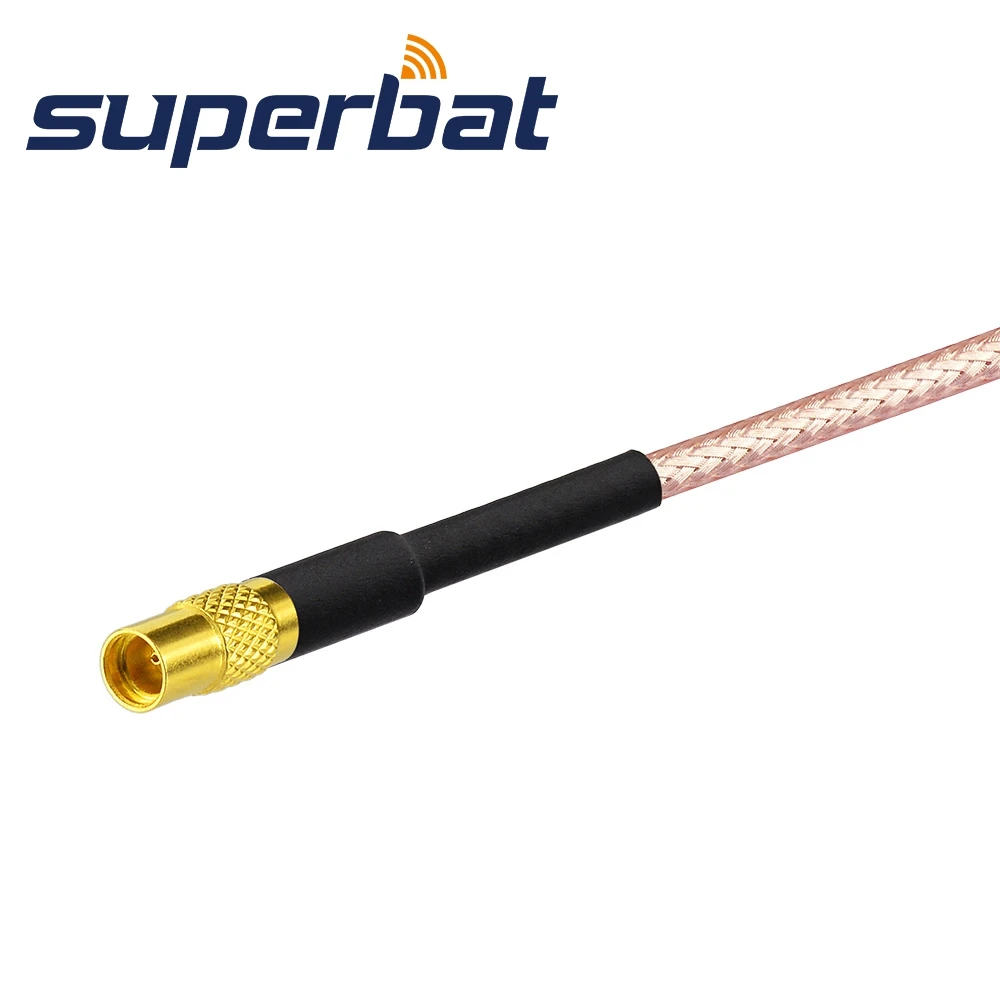 Superbat MMCX Straight Jack to RP-SMA BulkHead Female Pigtail Cable Antenna Feeder Cable Assembly RG316