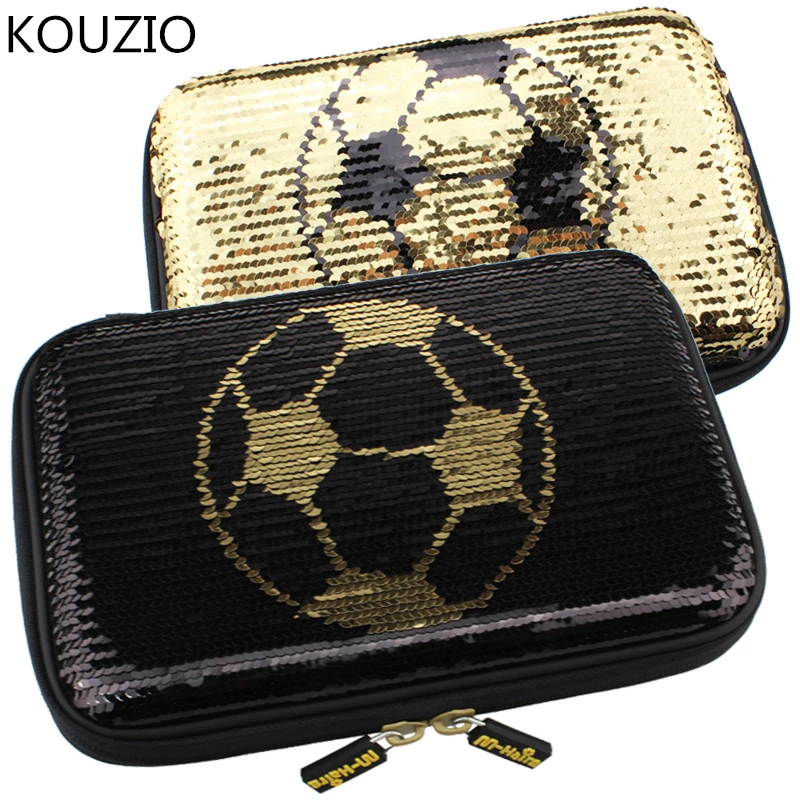 Estuche para lápices negro lentejuelas kawaii estuches papeleria estuches escolar trousse scolaire lindo grande kalem kutuu etui Penn piurnik