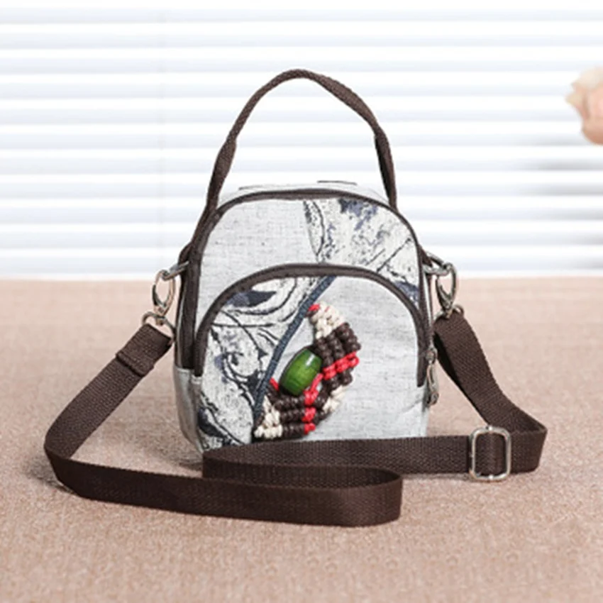 

British wind hand-woven ethnic wind mini shoulder bag practical durable multi-layer lightweight cross-legged leisure travel bag