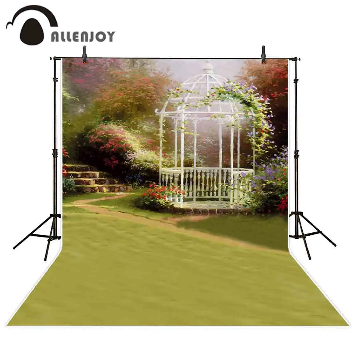 Allenjoy photography background garden pavilion trees wedding summer photo backdrops photozone shoot photophone for photo studio