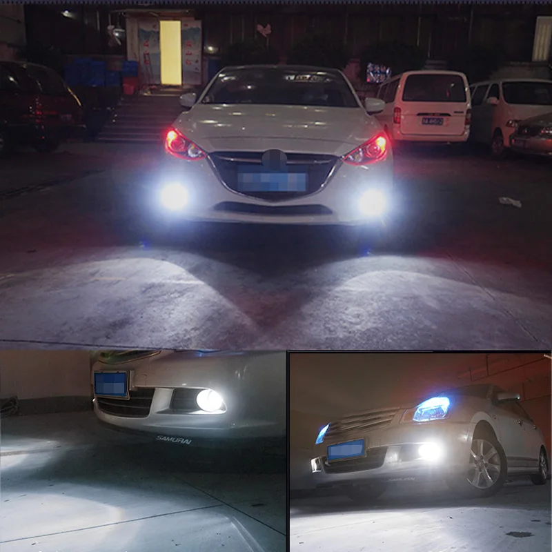 KEVANLY H8 H11 LED مصابيح الضباب 12SMD 3030 12V 6000K الأبيض العنبر الأحمر مصباح قيادة 2 قطعة - Image 6