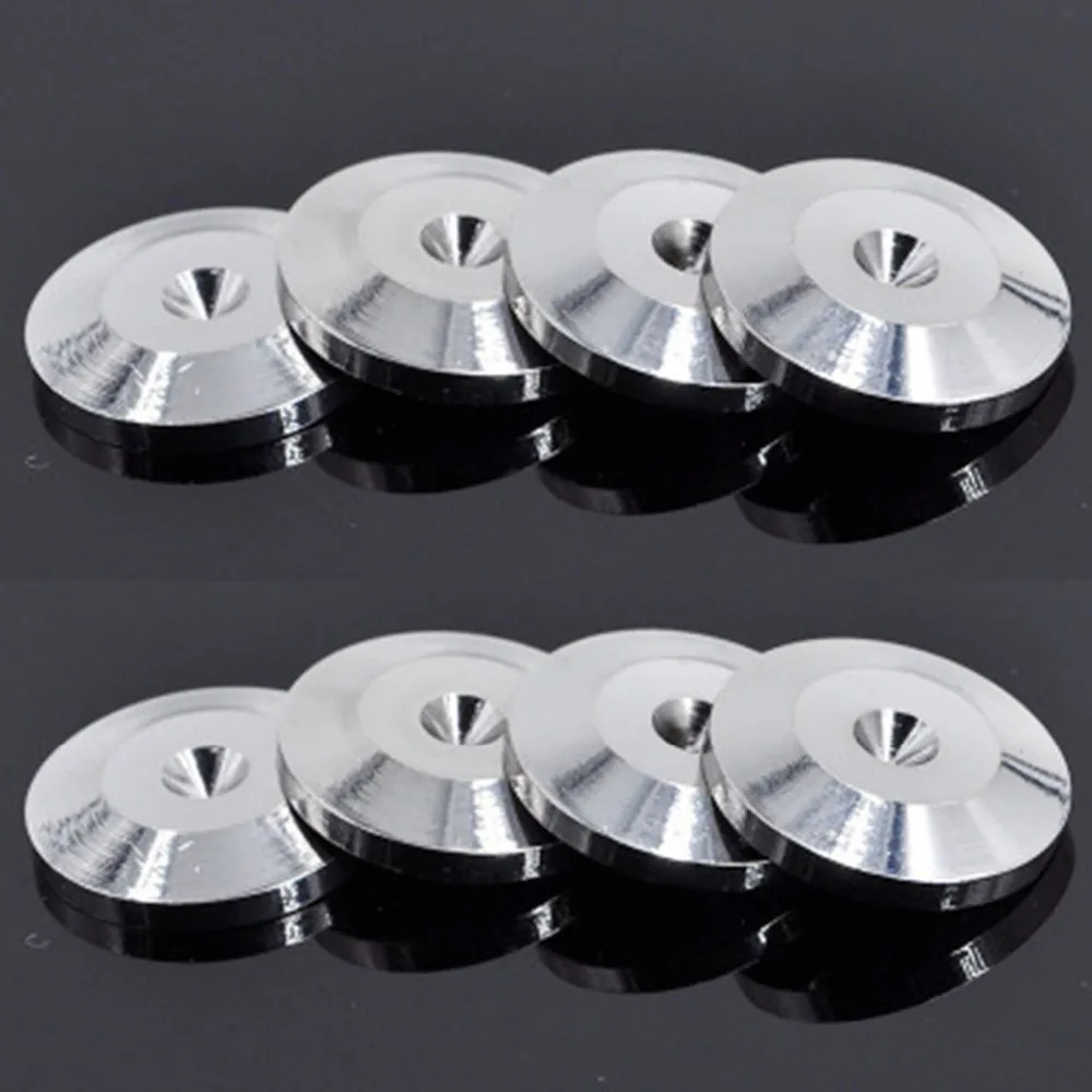 

Gosear 8pcs HiFi Speaker Pure Copper Spikes Pads Speaker Box Isolation Floor Stand Feet Cone Base Shoes Pad Silver Accessories