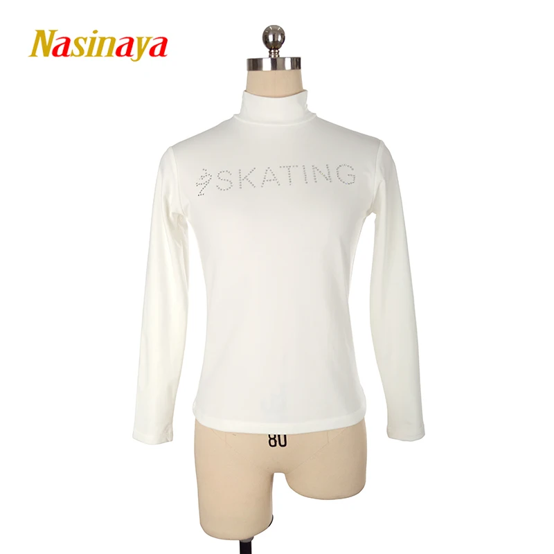 Custom Figure Skating Top Girl Female Adult Training Skating Gymnastics Warm Nylon SpandexT-Shirt Black Purple White