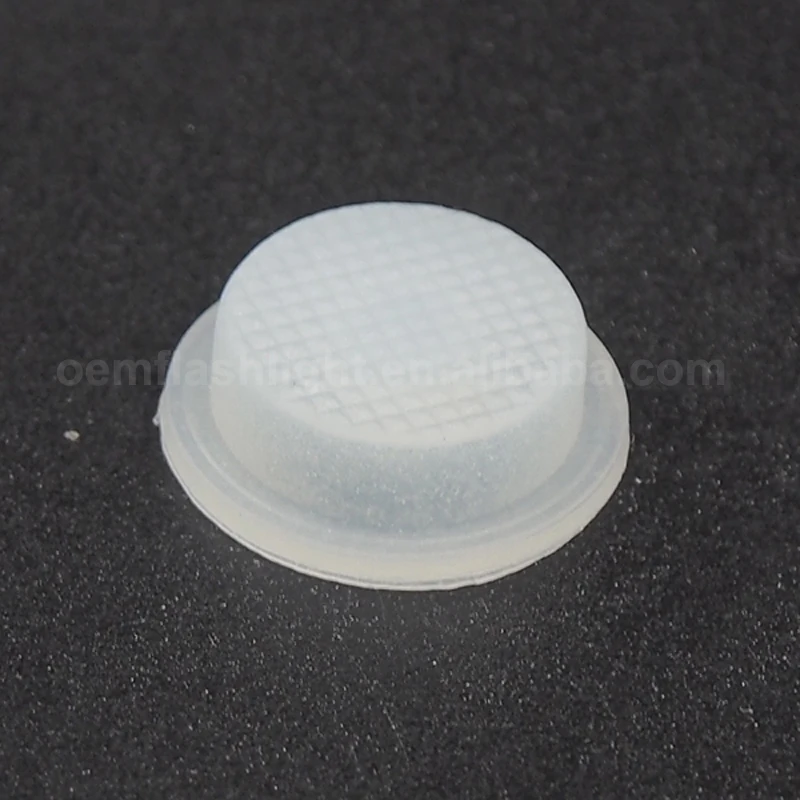 14mm(D) x 6mm(H) Glow-in-the-dark Blue Light Silicone Tailcaps - Transparent (10 pcs)