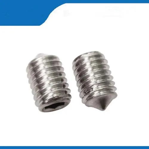 O envio gratuito de alta Cabeça Inner Seis Ângulo de Ponta de Aço Inoxidável 304 Set Parafusos M3 * 3