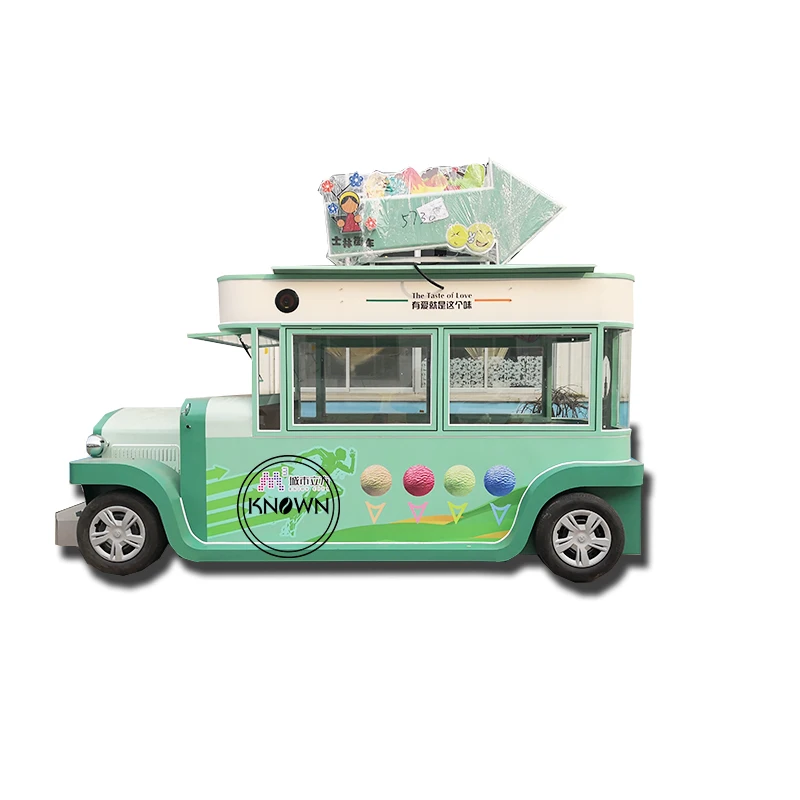 Vintage Ford 4.9m Length 2.3m Width 4 Wheels Electric Food Cart For Sale