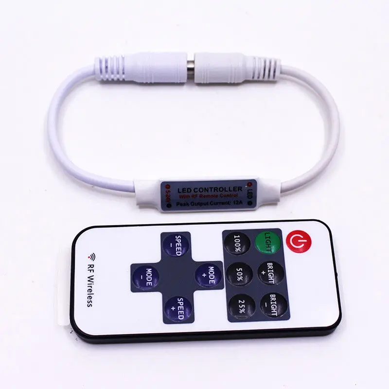 Single Color LED Dimmer Controller DC 11keys Mini RF Wireless Remote For led strip