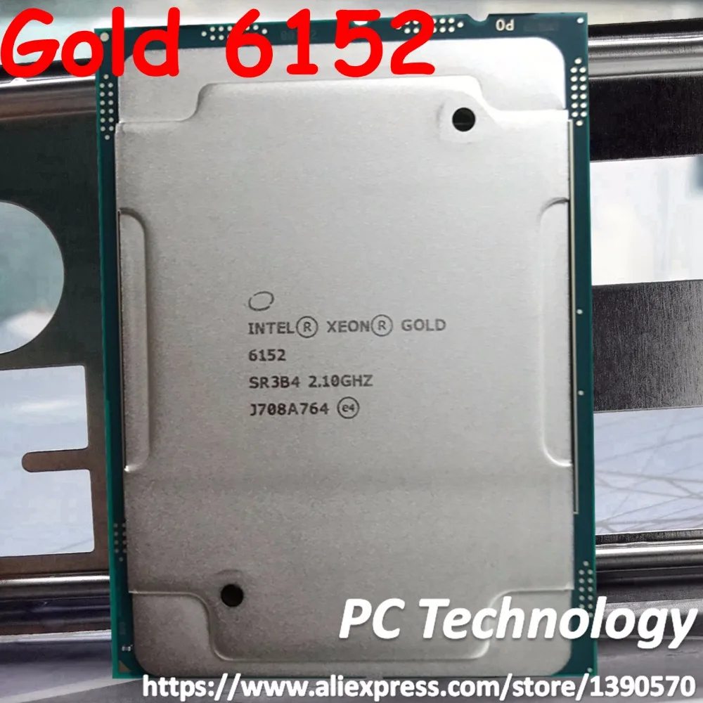 Original Intel Xeon Gold 6152 QS Gold6152 Processor 30.25M Cache 2.10GHz 22-cores 140W LGA3647 CPU free shipping