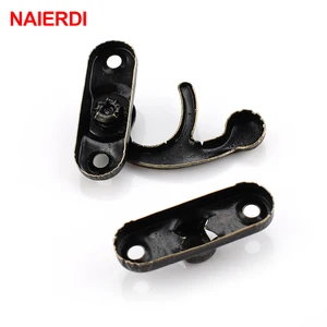 NAIERDI - Antique Metal Lock With Screws, Decorative Hasp, Small Padlock For Gift, Wooden Jewelry Box, Furniture Hardware 12 Main Sales Lock Brazil Old - №7