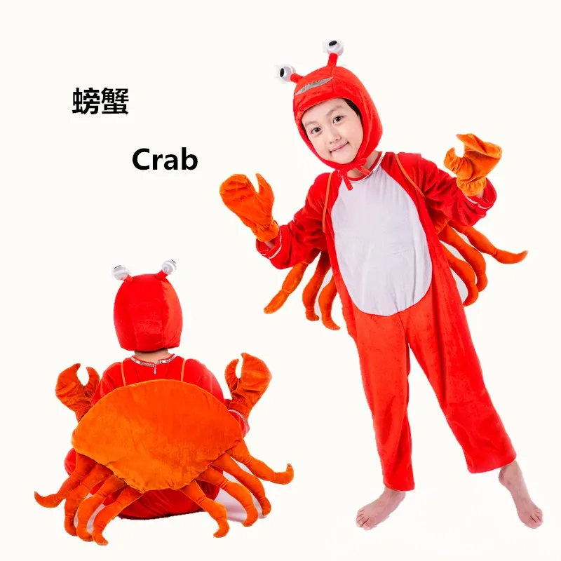 

children performance crab Cosplay Clothing animal Costumes Jumpsuit 90-150cm S-4XL size