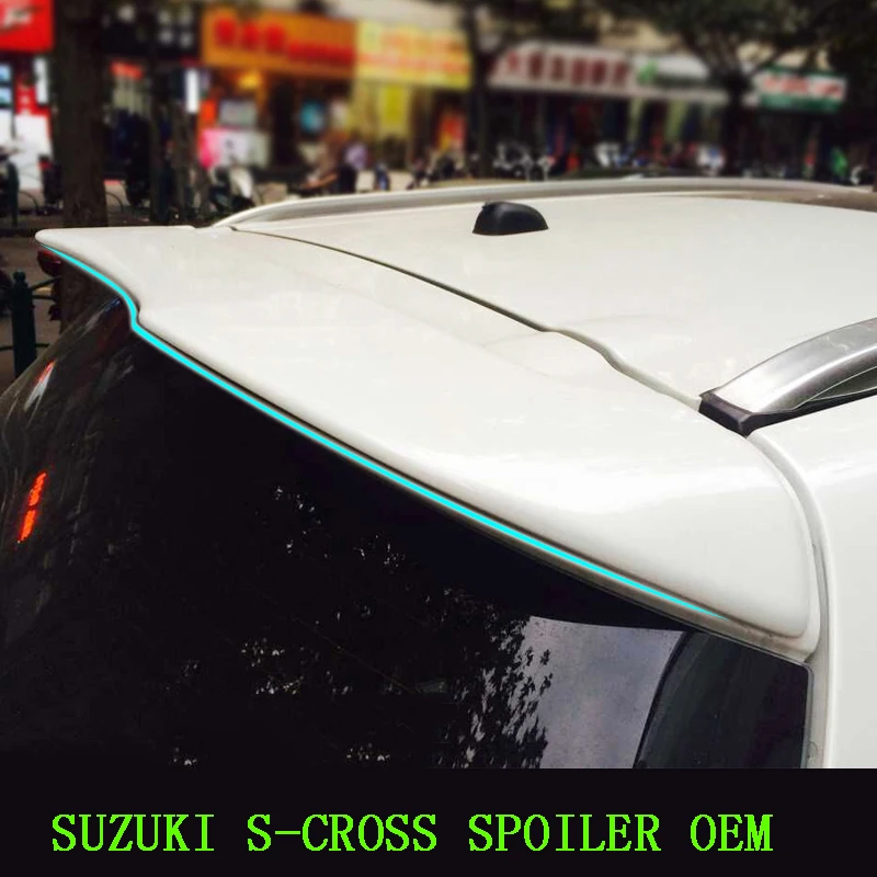 

For Suzuki S-Cross 2014-2018 Rear Wing Spoiler, Trunk Boot Wings Spoilers paint ABS 3m Paste EMS transport